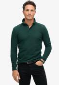 Superdry Long Sleeve Pique Polo Shirt, Forest Green image