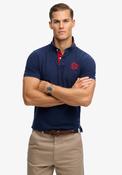 Superdry Pique Monogram Polo Shirt, Navy image