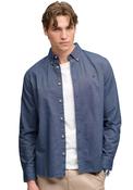 Superdry Preppy Oxford Shirt, Indigo Blue Chambray image