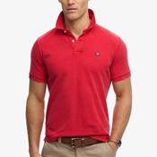 Superdry Vintage Destroy Polo Shirt, Burnt Red