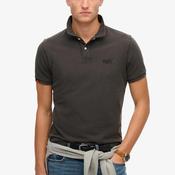 Superdry Vintage Destroy Polo Shirt, Washed Black