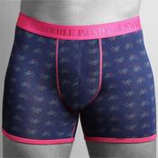 Swole Panda Bicycles Fitted Bamboo Boxers, Dark Blue &amp; Pink image