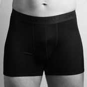 Swole Panda Fitted Bamboo Boxers, Black image