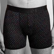 Swole Panda Multi Dots Fitted Bamboo Boxers, Black image