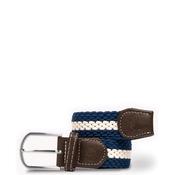 Swole Panda White Stripe Woven Belt, Navy image