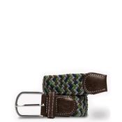 Swole Panda Zig Zag Woven Belt, Green &amp; Blue image