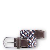 Swole Panda Zig Zag Woven Belt, Navy, Grey &amp; Brown image