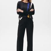 Ora Splash Round Neck Top, Black Multi