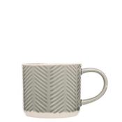 Siip Embossed Chevron Mug, Grey