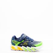 Skechers Boys Flex Glow Bolt Trainer, Navy image