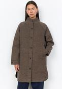 Soyaconcept Houndstooth High Neck Coat, Brown image