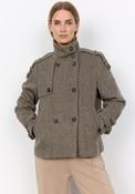 Soyaconcept Hannemai Funnel Neck Jacket, Brown Multi image