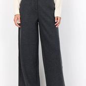 Soyaconcept Vagna Wool Blend Wide Leg Trousers, Grey image