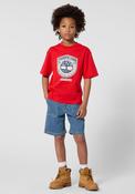 Timberland Boys Crafted Goods Short Sleeve Tee, Red image