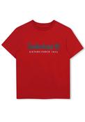 Timberland Boy Short Sleeve Tee, Red image