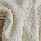 THE FINEST LINEN COMPANY Lyra Throw 200x260cm, Cream