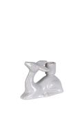 The Home Studio Ceramic Gazing Deer Candle Holder, White image