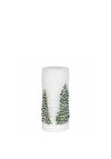 The Home Studio Pine Tree Pillar Candle, White image