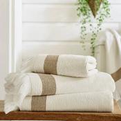 The Lyndon Company Oakwood Ridge Towel, Cream &amp; Natural