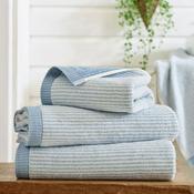 The Lyndon Company Willow Weave Stripe Towel, Blue