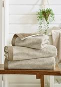 The Lyndon Company Willow Weave Stripe Towel, Natural image