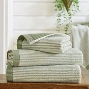 The Lyndon Company Willow Weave Stripe Towel, Sage Green