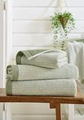 The Lyndon Company Willow Weave Stripe Towel, Sage Green image
