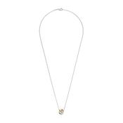 Ti Sento CZ Circle Crossover Necklace, Gold &amp; Silver image