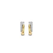 Ti Sento CZ Layered Hoop Earrings, Gold image