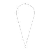 Ti Sento CZ &amp; Pearl Necklace, Silver