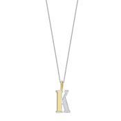 Ti Sento Initial Pendant Necklace, Silver &amp; Gold