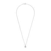 Ti Sento Pavé Halo Pendant Necklace, Silver image