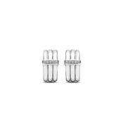 Ti Sento Trio Rings Huggie Hoops, Silver