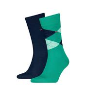 Tommy Hilfiger 2 Pack Classic Argyle Socks, Sea Green
