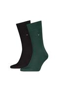 Tommy Hilfiger 2 Pack Classic Socks, Deep Green &amp; Black image