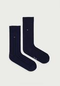 Tommy Hilfiger 2 Pair Cotton Blend Rib Socks, Navy image