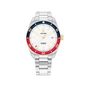 Tommy Hilfiger Men’s Automatic Date Watch, Silver