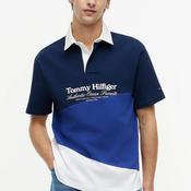 Tommy Hilfiger Back Logo Colour-Blocked Polo Shirt, Navy Multi image