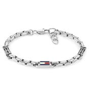 Tommy Hilfiger Men’s Box Chain Bracelet, Silver