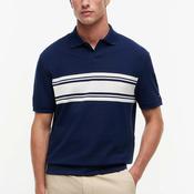 Tommy Hilfiger Breton Stripe Pique Polo Shirt, Carbon Navy image