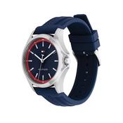 Tommy Hilfiger Men’s Bruce Watch, Silver &amp; Navy image