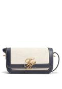 Tommy Hilfiger Canvas Leather Trim Crossbody Bag, Navy image