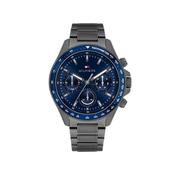 Tommy Hilfiger Men’s Clark Watch, Grey &amp; Navy image