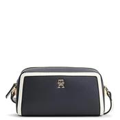 Tommy Hilfiger Colour-Blocked TH Monogram Crossbody Bag, Navy image