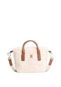 Tommy Hilfiger Faux Fur Mini Tote Bag, Beige image