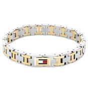 Tommy Hilfiger Men’s H Link Bracelet, Silver &amp; Gold image