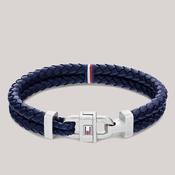 Tommy Hilfiger Leather Double Braided Bracelet, Navy image