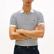 Tommy Hilfiger Liquid Cotton Stripe Polo Shirt, Navy &amp; Ivory image