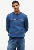 Tommy Hilfiger Logo Flex Crew Neck Sweatshirt, Aegean Sea Blue image