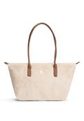 Tommy Hilfiger Popette Faux Fur Elongated Tote Bag, Beige image